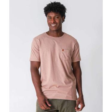 Imagem de Camiseta Masculina Bolso Manga Curta MR Marrom-29064, Marrom, P