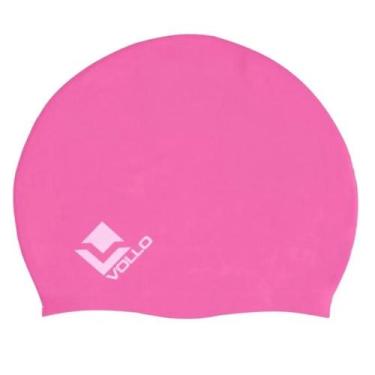 Imagem de Touca de Natação Mergulho Piscina Silicone Vollo Várias Cores, Rosa