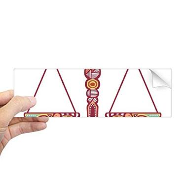 Imagem de DIYthinker Adesivo retangular de para-choque com símbolo do zodíaco de constelação de libra para notebook, decalque de janela