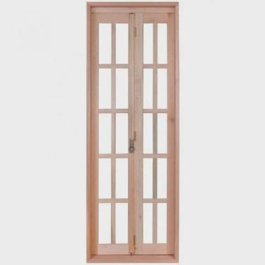 Imagem de Porta de Madeira Camarão 213x84cm com Marco e Batente 14cm ewk P23 Rondosul