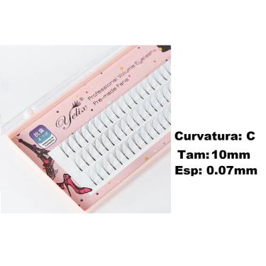 Imagem de Cilios Yelix Tufos 6D Volume Russo 0.07 - Tam 10mm