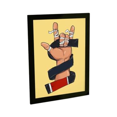 Imagem de Quadro Decorativo Jiu Jitsu Faixa Preta Graduação Decoração Poster Quarto Sala