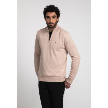 Imagem de Suéter Docthos Slim 1 Cabo com Zíper, 040 areia, P