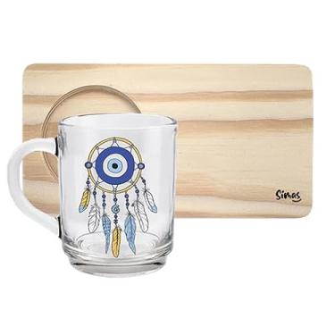 Imagem de Caneca Vidro e Madeira Filtro dos Sonhos