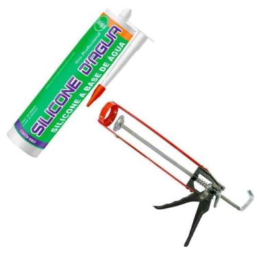 Imagem de Kit Silicone Branco 450G Selante Acrílico Com Aplicador BRANCO/BRANCO 