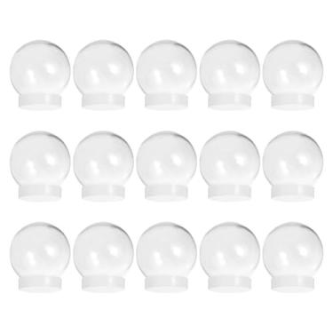 Imagem de Hemobllo Kit de Globo de Neve Com 15 Peças de Plástico Transparente, Suprimentos para Artesanato Com Globo de Neve Faça Você Mesmo, Lembrancinhas de Festa de Inverno, Peças de Reposição para