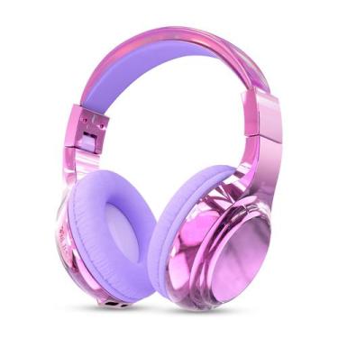 Imagem de Fones de ouvido Bluetooth QearFun para crianças com microfone e cabo a