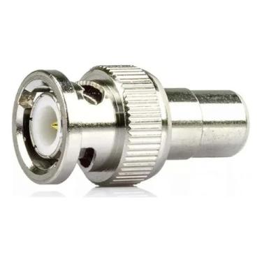 Imagem de Adaptador Bnc Macho Para Rca Femea 75 Ohms Camera Cftv - Exbom