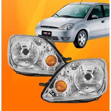 Imagem de  Farol Fiesta Hatch Sedan 2003 2004 2005 2006 2007 Lado direito (passa