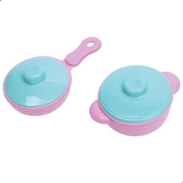 Imagem de Kit Cozinha 2 Panelas Tampa Kids Brinquedo Infantil Zucatoys