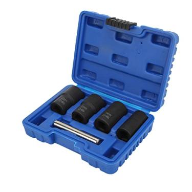 Imagem de Acouto 5pcs de Removedor de Porca /2in Drive de Acionamento de Impacto Kit de Ferramentas de Extrator 17mm 19mm 21mm 22mm para Manutenção Automática e -Duty