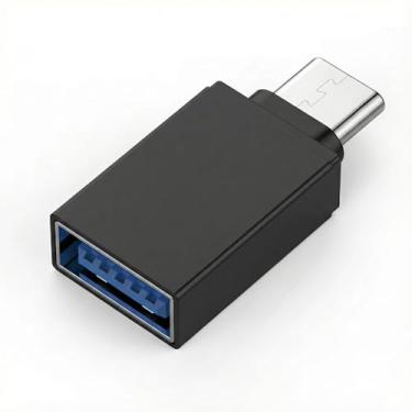 Imagem de Adaptador OTG Turbo 3.1 USB-C para USB-A, Alta Velocidade 5Gbps, Compatível com Android, Notebook e PC Gamer – Preto