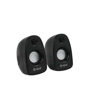 Imagem de Caixa de Som Digital Stereo Q5, USB, P2, 6W, Controle de Volume, Preta, para Computador e Celular