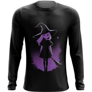 Imagem de Camiseta Manga Longa Bruxa Halloween Púrpura Festa 13 - Kasubeck Store