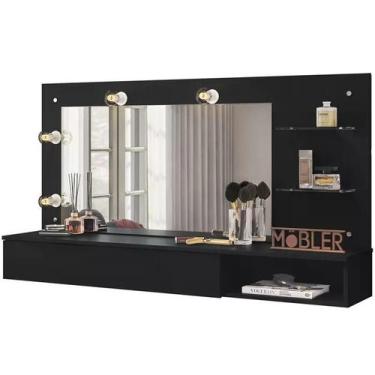 Imagem de Penteadeira Camarim Suspensa 3003031 Preto MBL - Mobler, Preto