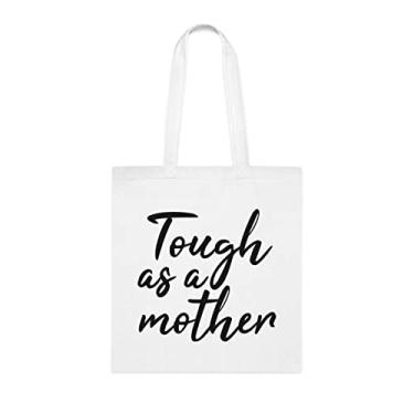 Imagem de Bolsa tiracolo resistente como mãe, para mãe, bolsa de ombro para mãe, bolsas reutilizáveis para mãe, presente para mãe da filha favorita, filho e filhos, Branco