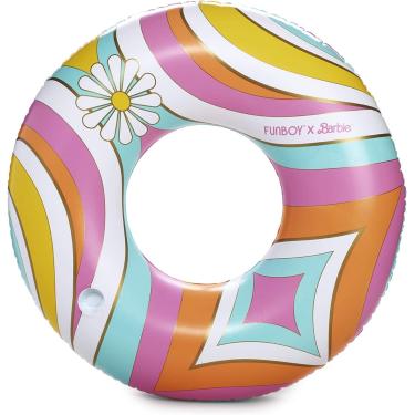 Imagem de FUNBOY & Malibu Barbie Luxury Inflável Summer Tube Float – Inflável em água com suporte de copo médio