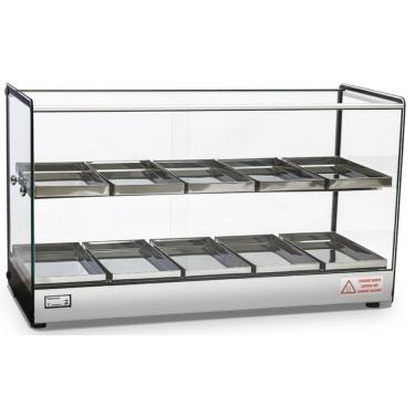 Imagem de Estufa Quadrada Dupla 10 Bandejas EVR BC Vidro Reto Com Perfil Cinza - Titã