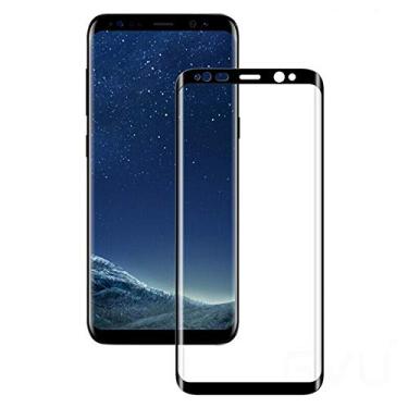 Imagem de INSOLKIDON Pacote com 2 unidades, compatível com Samsung Galaxy S8, película de vidro temperado, capa completa, ultra transparente, protetor de tela premium 3D, vidro protetor de tela (cobertura