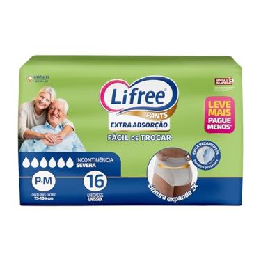 Imagem de Lifree Fralda Geriátrica Tipo Calça Extra Absorção P/M 16 Unidades