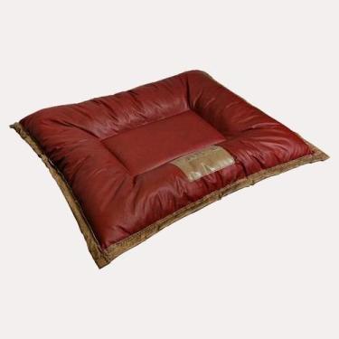 Imagem de Cama pet luxo impermeável  P  67 x 49 x 7 cm  Vermelha - Solo Pet 