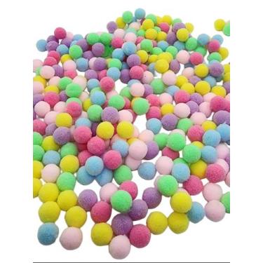 Imagem de Pompom poliéster 10mm Candy Colors com 1000 unidades - Comercial Apetr