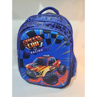 Imagem de Mochila escolar infantil Speed Car masculina - papelariaflordemaio 