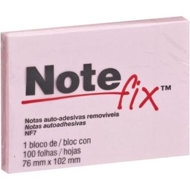 Imagem de Bloco de Recado Autoadesivo Notefix 100 Folhas 76X102MM Rosa - 3M