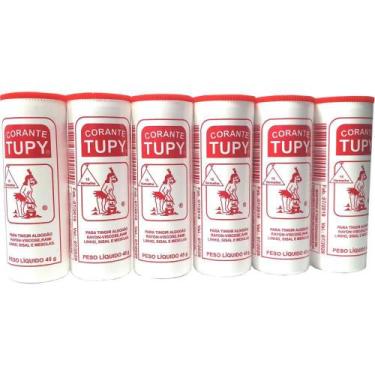 Imagem de Corante em PÓ Vermelho TUPY para Algodão - Pacote com 6 Unidades - Cor