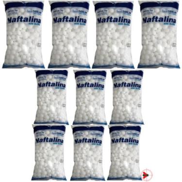 Imagem de 10 Repelentes Naftalina Anti Praga Traças Morcegos E Pombos1kg - Sanil