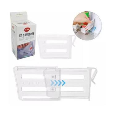 Imagem de Divisória Plástico Retrátil Para Porta De Geladeira 4 Peças - Clink