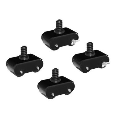 Imagem de Pés Rodízio Standard para Geladeira / Fogão Kit Com 04 Un Preto - Qual