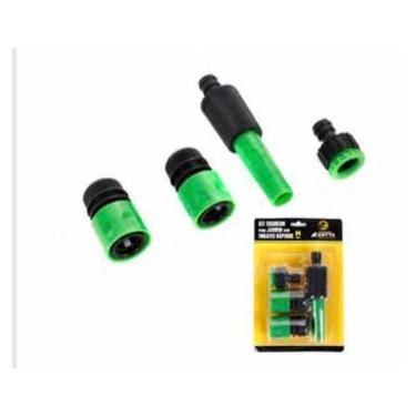 Imagem de Kit Conjunto Bocal Para Mangueira Com 4 Peças Jardinagem - PMA-12 - ds