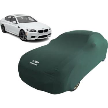 Imagem de Capa Carro Com Logo Bmw F10 Tecido Lycra Anti Riscos - Mz, Verde