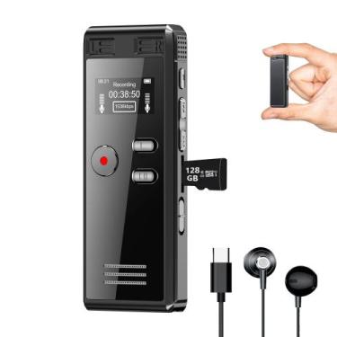 Imagem de Gravador de Voz Crosseagle 128GB - Gravação HD para Palestras e Reuniõ