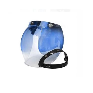 Imagem de Viseira C/ Flip Capacete Moto Bolha Bubble Custom Anti Risco - Omax