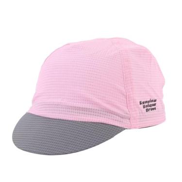 Imagem de Chapéu de Bicicleta Respirável Rápido de Secagem, Chapéu de Bicicleta de Bicicleta Chapéu de Ciclismo Visor de Bicicleta Leve Com Suor Design de Ciclismo Unissex para Homens (Rosa)
