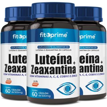 Imagem de Kit 3 Luteína + Zeaxantina Vitaminas A C E Cobre Zinco 60cps