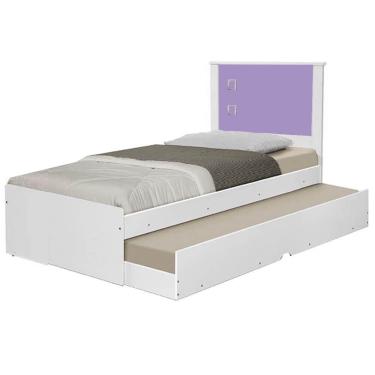 Imagem de Cama Barcelona com Cama Auxiliar Solteiro Tebarrot Cor Lilás