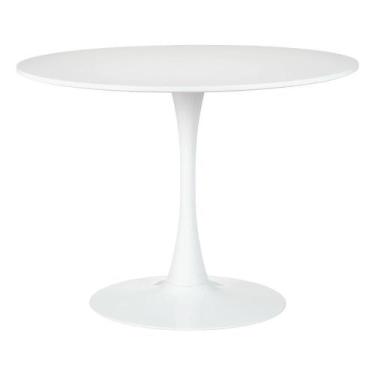 Imagem de Mesa Saarinen Tulipa Redonda 100Cm Tampo Madeira Branca 5 Lu - Waw Des