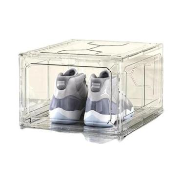 Imagem de Caixa De Armazenamento De Sapatos De Plástico Dobrável Transparente Pa