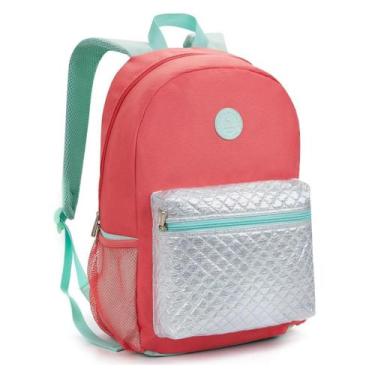 Imagem de Mochila De Costas 17 Holográfica Juvenil Escolar Passeio - Seanite