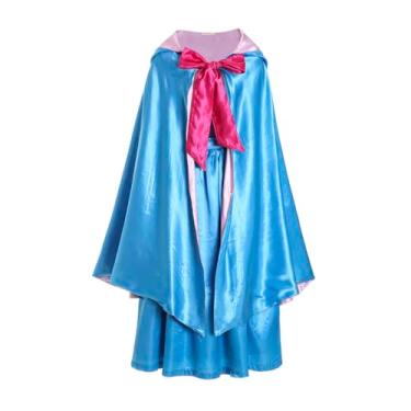 Imagem de Ruikajia Fantasia de fada madrinha da Cinderela, fantasia de fada madrinha, capa com vestido, fantasia de madrinha da Cinderela para adultos, azul, Azul, XX-Large