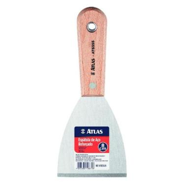 Imagem de Espátula Aço Reforçado 8cm Atlas AT6555/8 Pintura Profissional