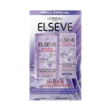 Imagem de Kit Shampoo Preenchedor Elseve Hidra Hialurônico 375ml + Condicionador Selador Elseve Hidra Hialurônico 170ml