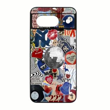Imagem de qizjio Colagem linda capa de telefone moderna à prova de choque protetora Downtown Girl para Google Pixel 8