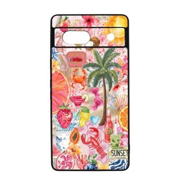 Imagem de qizjio Capa de telefone de verão à prova de choque com colagem protetora para Google Pixel 7A