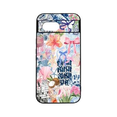 Imagem de qizjio Capa de telefone colagem estética à prova de choque arte protetora coquete verão capa de telefone para Google Pixel 8A