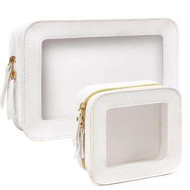 Imagem de Conjunto de bolsa de maquiagem FFPaw Clear, bolsa de cosméticos imperm