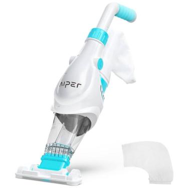 Imagem de Aspirador de Piscina sem Fio, Recarregável com Autonomia da Bateria de 1H, Limpeza Profunda e Sucção Forte, 110V, AIPER P1111, Branco e Azul